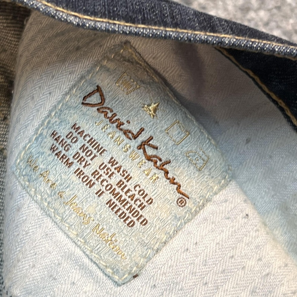 David Kahn Jeans Womens 28 Blue Dark Wash Mid Rise Flare Stretch Denim USA - Picture 8 of 15